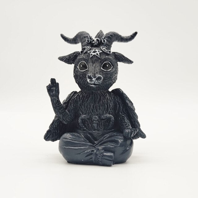 Halloween Magic Cat Kitty Sculpture Lawn Gnome Figure