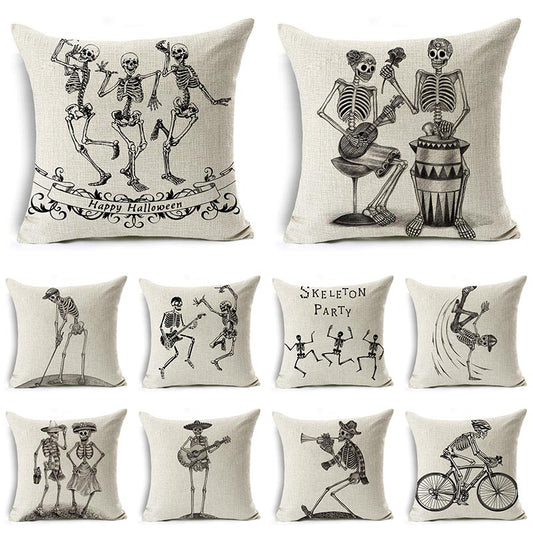 Cartoon Printed Cushion Cover For Halloween