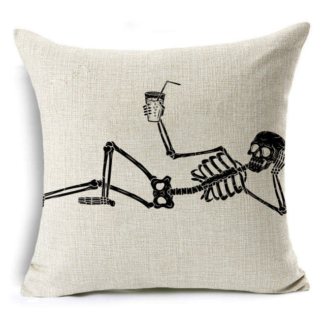 Cartoon Printed Cushion Cover For Halloween
