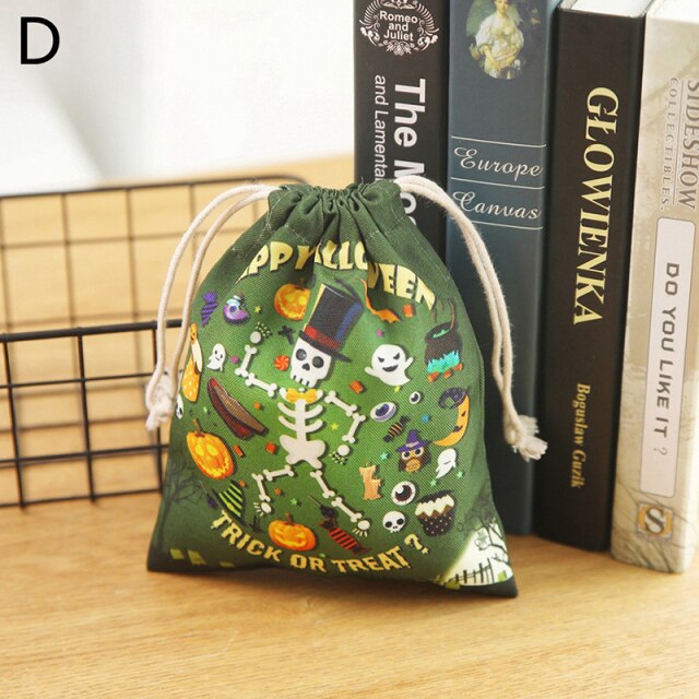 Halloween Pumpkin Drawstring Pocket Bag