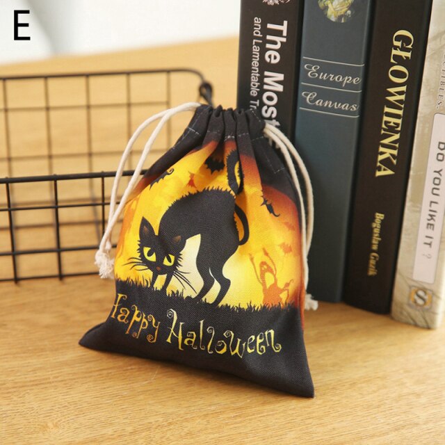 Halloween Pumpkin Drawstring Pocket Bag