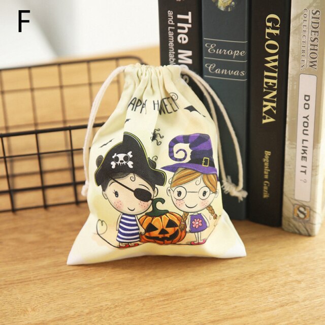 Halloween Pumpkin Drawstring Pocket Bag