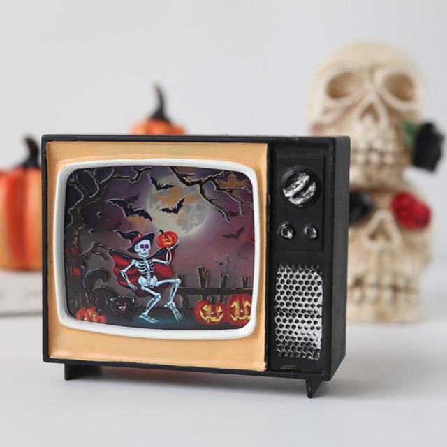 New Retro Halloween Decoration TV And Candle