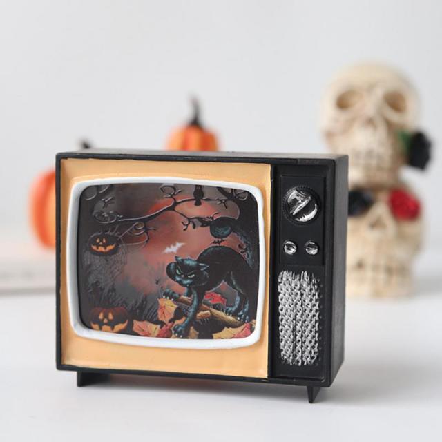 New Retro Halloween Decoration TV And Candle