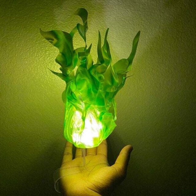 LED Ghost Fire Halloween Anime Dress Up Glowing Palm