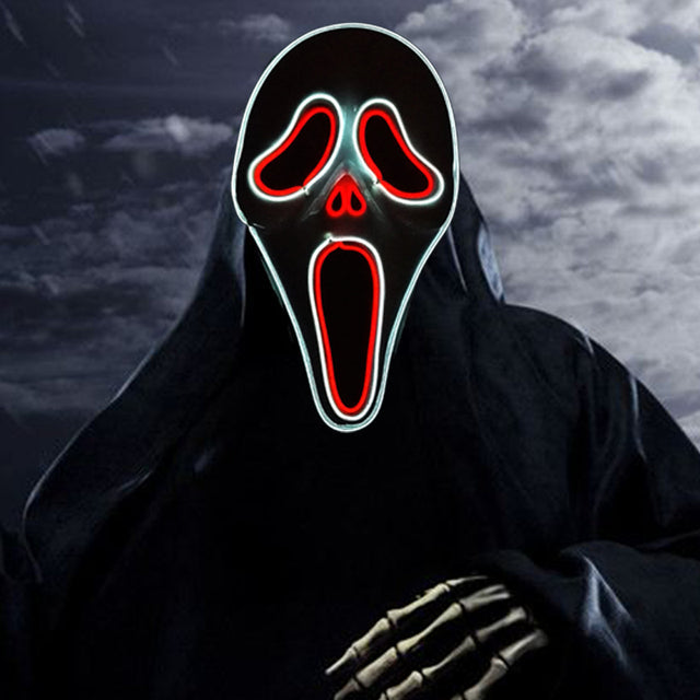 Fashion LED Mask Luminous Glowing Halloween Cosplay