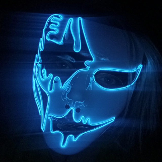 Fashion LED Mask Luminous Glowing Halloween Cosplay
