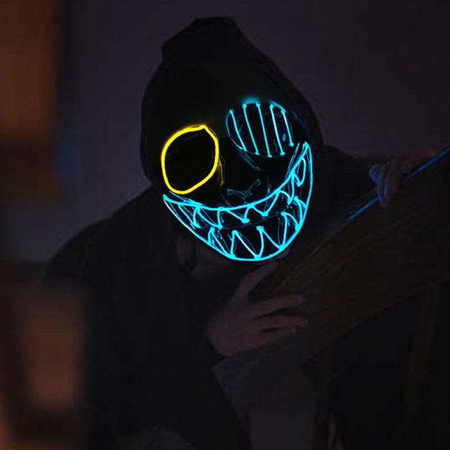 Fashion LED Mask Luminous Glowing Halloween Cosplay