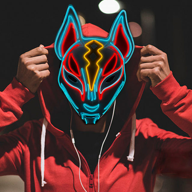 Fashion LED Mask Luminous Glowing Halloween Cosplay
