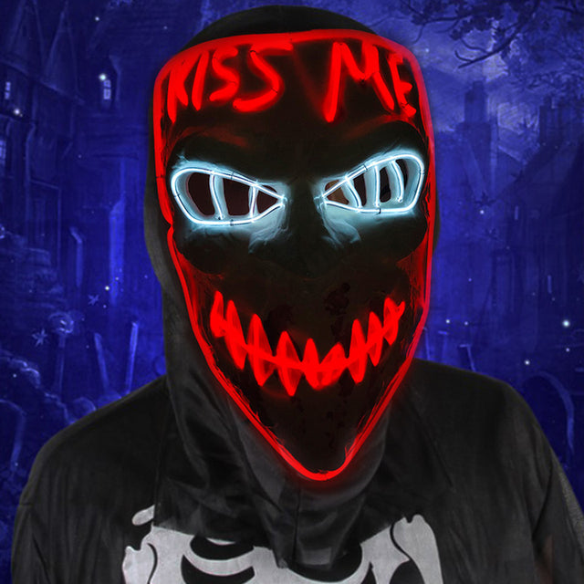Fashion LED Mask Luminous Glowing Halloween Cosplay