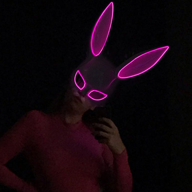 Fashion LED Mask Luminous Glowing Halloween Cosplay