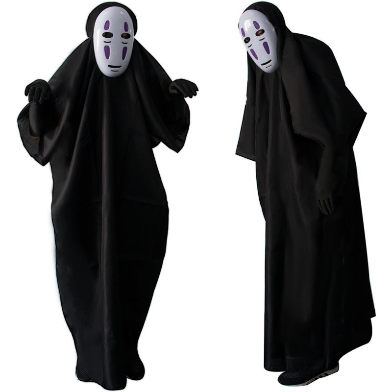 No Face Man Costume with Mask Gloves