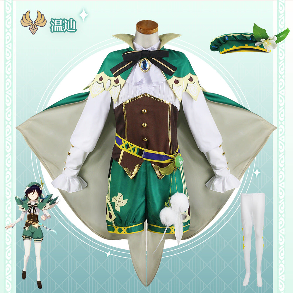 Genshin Impact Venti Cosplay Uniform Halloween Costumes