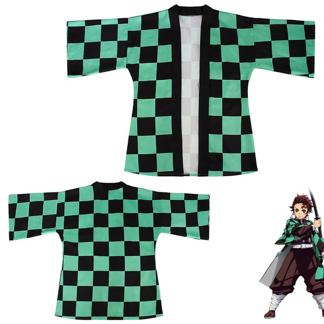Demon Tanjiro Kamado Cosplay Cape Costume