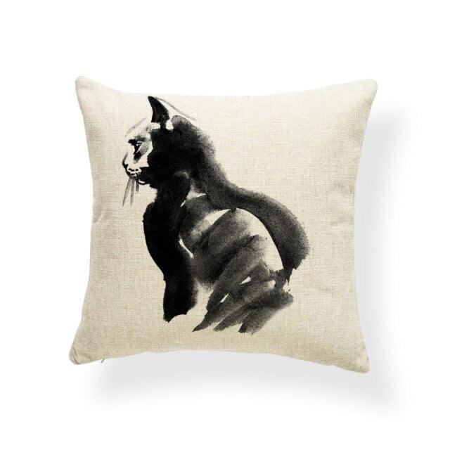 Animal Cat Cushion Cover Halloween Horror