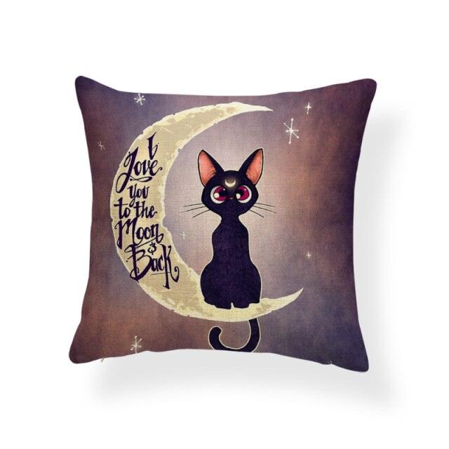 Animal Cat Cushion Cover Halloween Horror