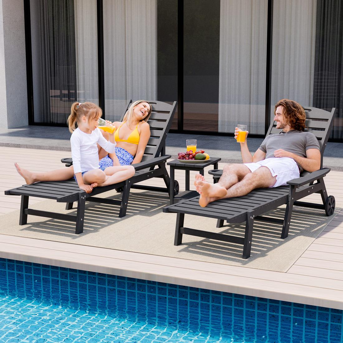 Corex HDPE Chaise Lounge Set