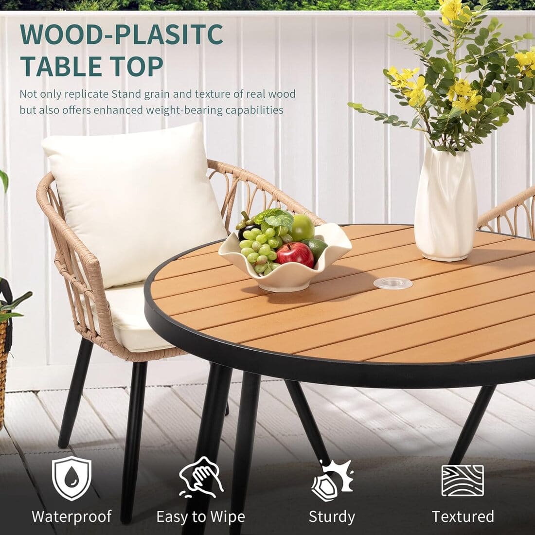 Grain Round Dining Set, 5-Piece
