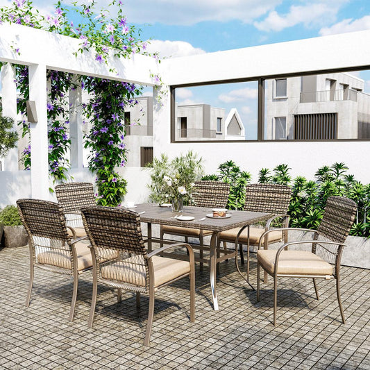 Weave Outdoor Dining Set, 7-Piece