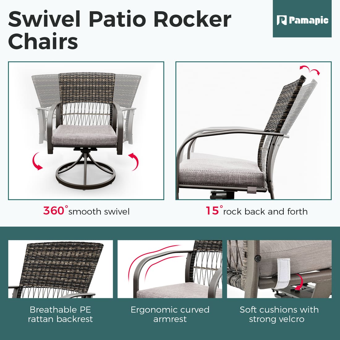 Weave Outdoor Dining Set, 7-Piece, Full Swivel
