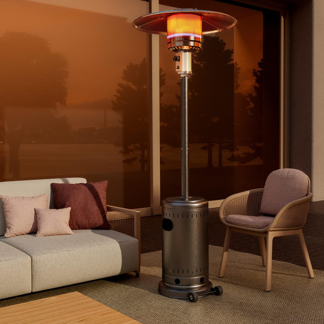 Pyra Propane Patio Heater with Wheels, 48,000 BTU