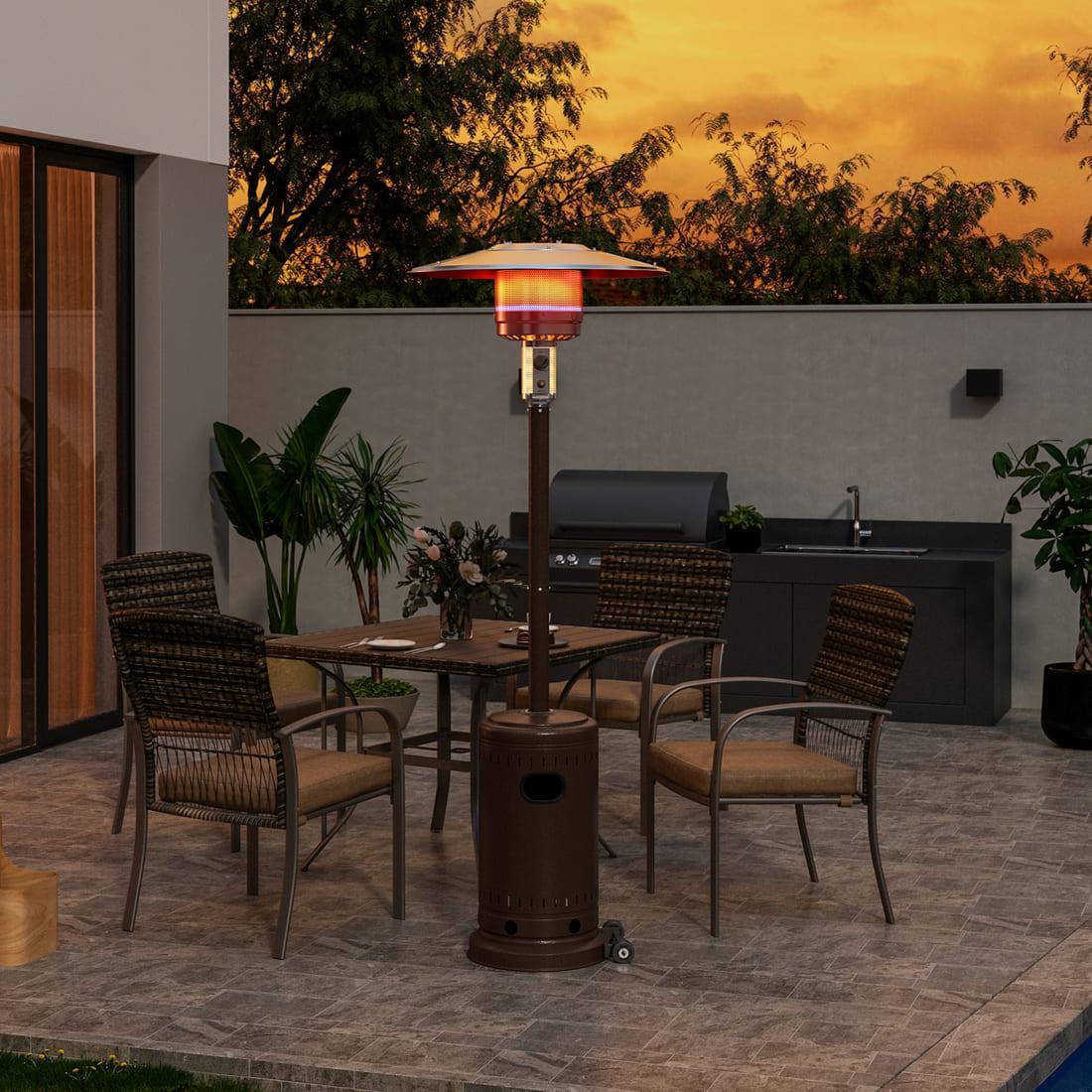 Pyra Propane Patio Heater with Wheels, 48,000 BTU