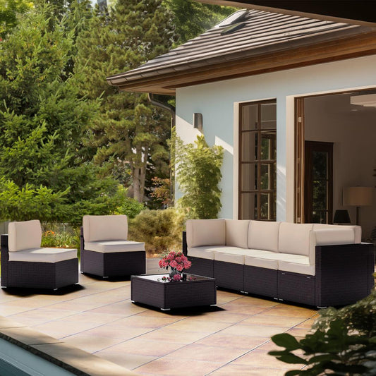 Replacement Cushions for the Axis Sectional Sofa Rattan Set