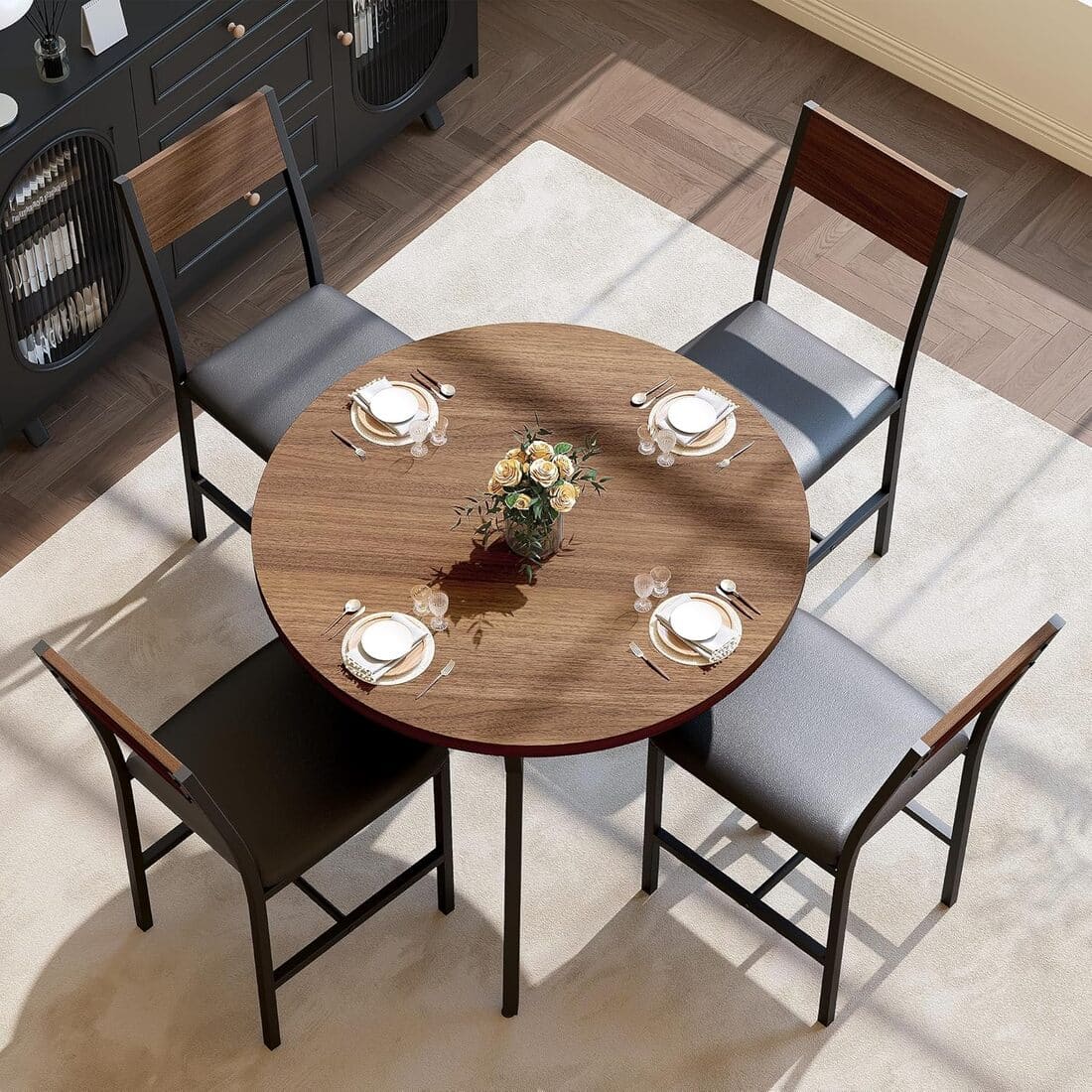 Indoor Round Dining Set, 5-Piece