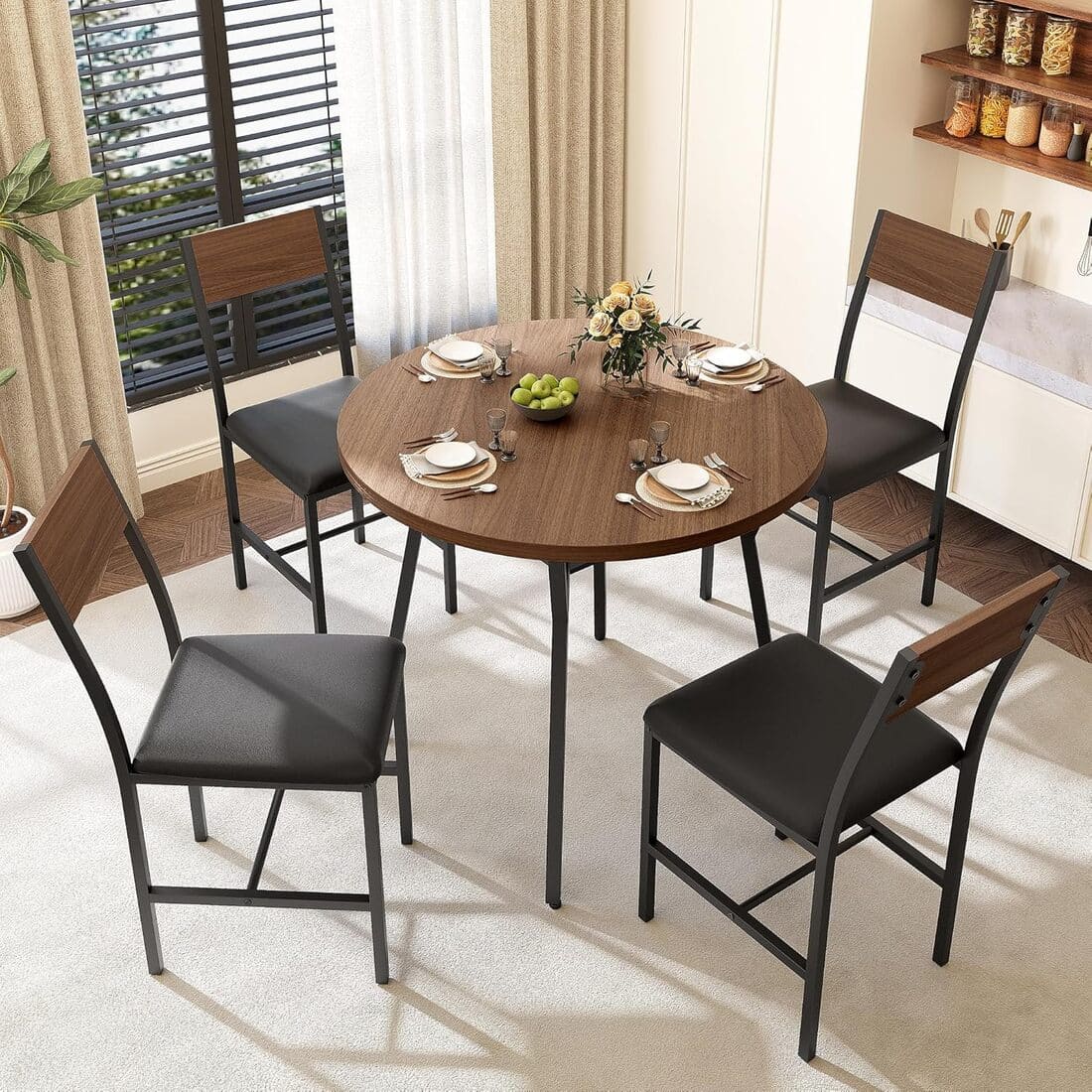Indoor Round Dining Set, 5-Piece
