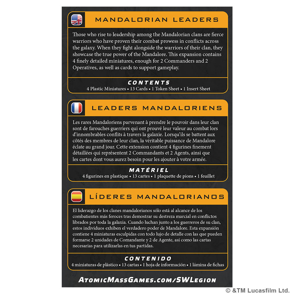 Star Wars: Legion – Mandalorian Leaders