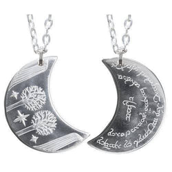 The Lord of the Rings Rivendell Silver Moon Necklace
