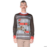 Ugly Christmas Sweater Wiener Wonderland Men's T-Shirt Costume - Medium