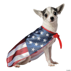 USA Flag Cape Dog Costume - Extra Small