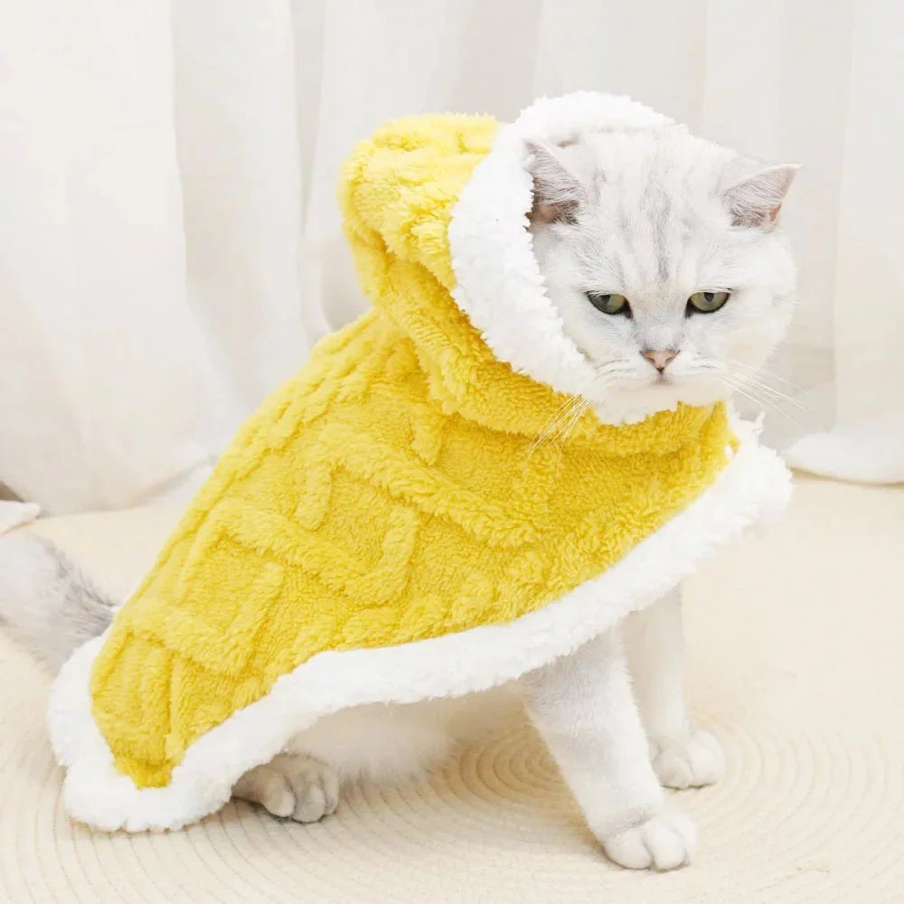 Anniepaw Winter Warm Pet Cloak Dog Blanket Thick Plush Dog Jacket Clothes Cat Clothing Pet Clothing Teddy Corgi Coat