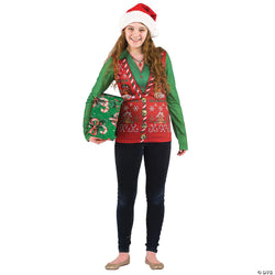 Women's Ugly Christmas Sweater Vest T-Shirt - Extra Large