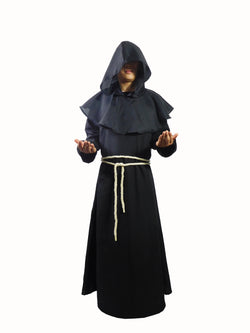 Adult Medieval Monk Hooded Robe Costume - The Halloween Spot