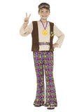 Boy's Hippie Boy Costume, with Top, Attached Waistcoat