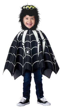 Glow In the Dark Spider Poncho Costume for Toddlers
