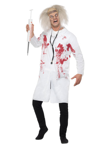Men's Doctor's Coat with Blood Costume
