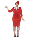 Women's Plus Size Curves Air Hostess Costume