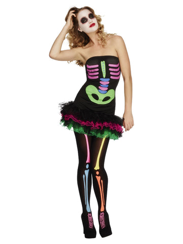 Women's Fever Neon Skeleton Costume