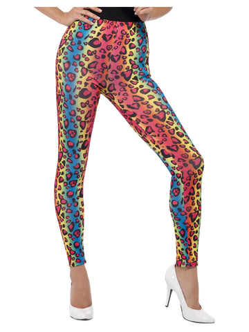 Women's Neon Leopard Print Leggings