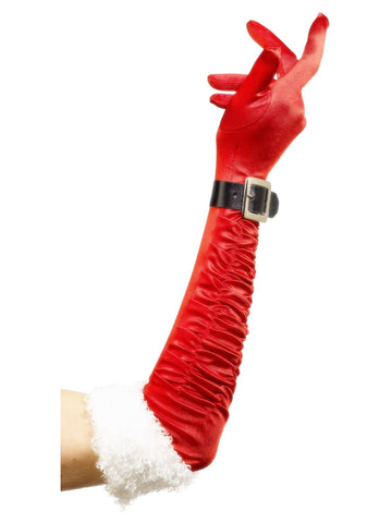 Women's Long Santa Gloves