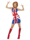 Women's Ginger Power, British Flag Costume