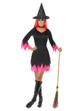 Women's Witch Costume-Black & Pink