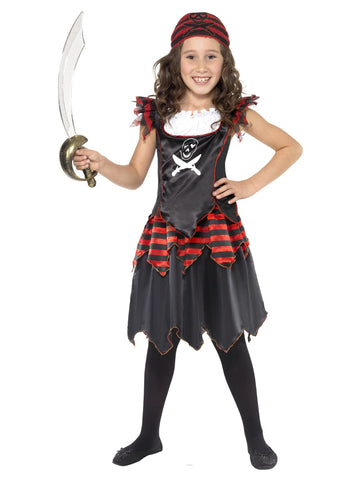 Girl's Pirate Skull & Crossbones Girl Costume