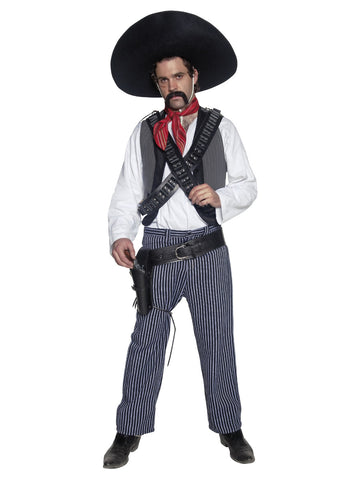 Men's Authentic Western Mexican Bandit Costume