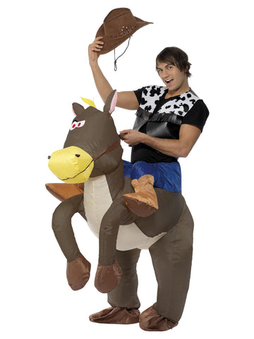 Unisex Ride Em Cowboy Inflatable Carry me Costume
