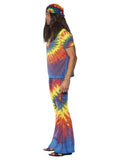 Unisex 1960s Tie Dye Top and Flared Trousers