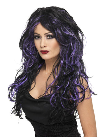 Halloween Gothic Bride Wig Purple